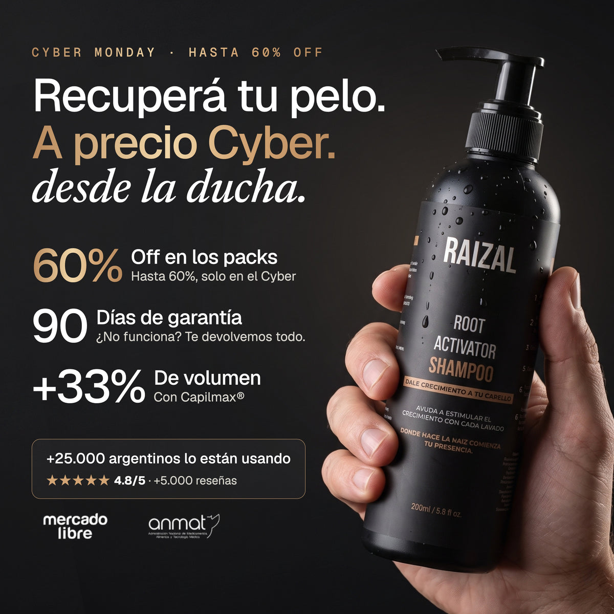 RAIZAL™ - Shampoo Activador de Raices Capilares