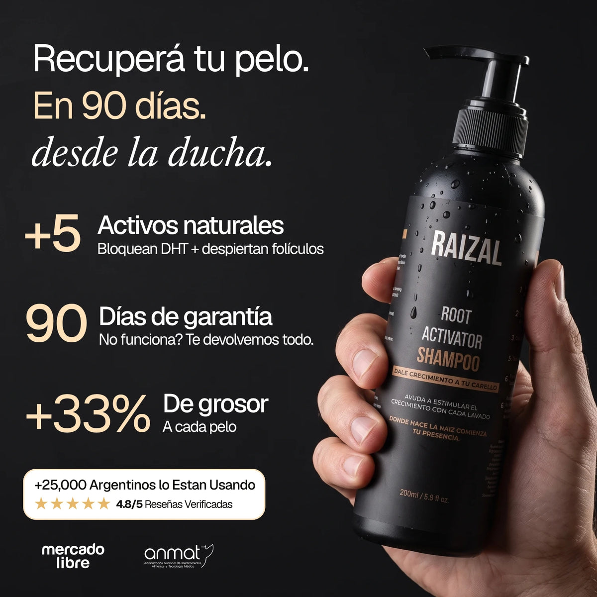 RAIZAL™ - Shampoo Activador de Raices Capilares