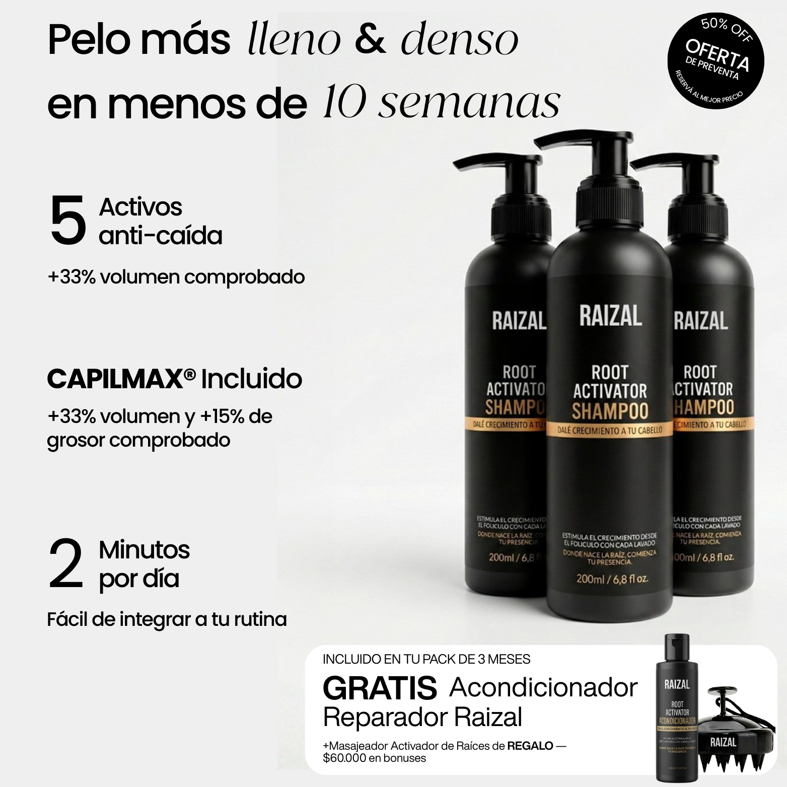 RAIZAL™ - Shampoo Activador de Raices Capilares